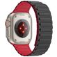 Mobigear Loop Mag Bracelet Silicone Apple Watch Fermeture magnétique - 49/46/45/44 mm - Noir / Rouge