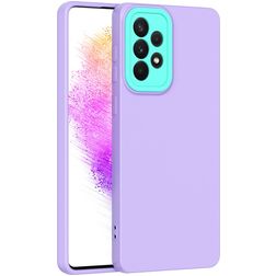 Mobigear Colors Samsung Galaxy A73 TPU souple Coque arrière - Violet