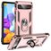 Mobigear Armor Ring Google Pixel 6a Plastique rigide Coque arrière Antichoc avec bague de maintien - Rose doré