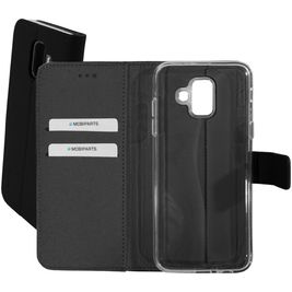 Mobiparts Premium Wallet Housse Samsung Galaxy A6 (2018) Etui Porte-Monnaie - Noir