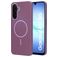 Mobiparts Slim Line Samsung Galaxy A17 MagSafe Plastique rigide Coque arrière - Imperial Purple