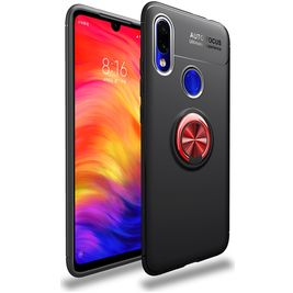 Mobigear Armor Ring Coque Xiaomi Redmi 7 Coque arrière Rigide Anti-Chocs avec Anneau-Support - Noir