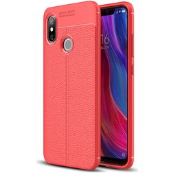 Mobigear Luxury Coque Xiaomi Mi 8 Coque arrière en TPU Souple - Rouge