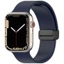 Mobigear Sport Mag Bracelet Silicone Apple Watch Fermeture magnétique - 42/41/40/38 mm - Bleu Marin