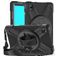 Mobigear SureGrip XGuard Samsung Galaxy Tab A7 Lite Plastique rigide / Silicone Coque arrière + Bandoulière + Support - Noir