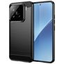Mobigear Brushed Slim Coque Xiaomi 15 Coque arrière en TPU Souple - Noir