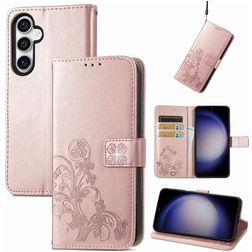 Mobigear Clover Housse Samsung Galaxy S23 FE Etui Porte-Monnaie - Rose doré