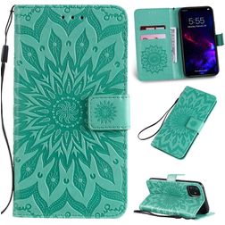 Mobigear Sunflower Housse iPhone 11 Etui Porte-Monnaie - Turquoise