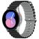 Mobigear Ocean Bracelet Silicone Smartwatch Fermeture boucle ardillon - Connexion universelle de 22 mm - Noir / Gris