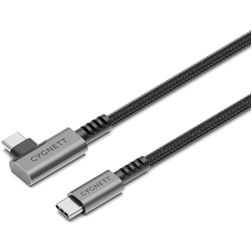 Cygnett Angled Braided - Câble USB-C vers USB-C 1 mètre - Noir