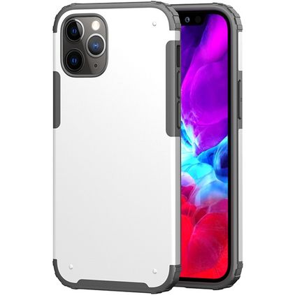 Mobigear Ultra Tough Coque iPhone 12 Mini Coque arrière Rigide Anti-Chocs - Blanc