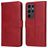 Mobigear Wallet Housse Samsung Galaxy S24 Ultra Etui Porte-Monnaie - Rouge