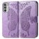 Mobigear Butterfly Housse Motorola Moto G82 Etui Porte-Monnaie - Violet
