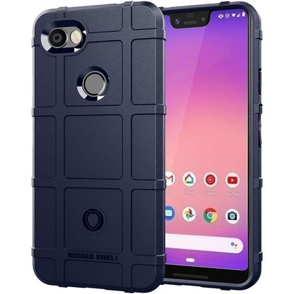 Mobigear Rugged Shield Google Pixel 3a XL TPU souple Coque arrière Antichoc - Bleu