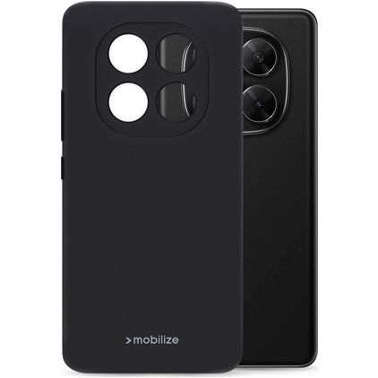Mobilize Rubber Gelly Xiaomi Redmi Note 14 Pro 5G TPU souple Coque arrière - Noir