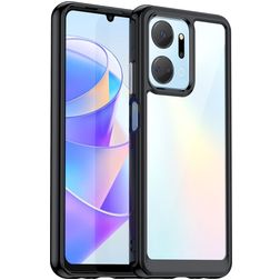 Mobigear Crystal HONOR X7A Plastique rigide Coque arrière - Noir