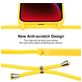 Mobigear Lanyard iPhone 15 Plus Coque avec cordon en Silicone - Jaune