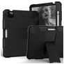 Mobigear ShieldStand Coque iPad Air 5 (2022) Coque arrière en Plastique rigide,Silicone + Porte-crayon + Support Amovible - Noir