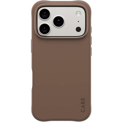 CARE by PanzerGlass Fashionable Coque iPhone 17 Pro MagSafe Coque arrière en Silicone - Espresso