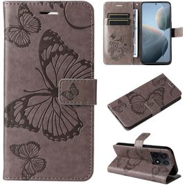 Mobigear Butterfly Housse Xiaomi 14T Etui Porte-Monnaie - Gris