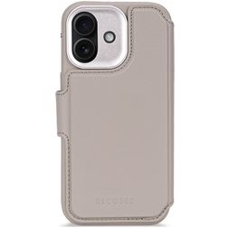 Decoded Detachable Wallet Housse iPhone 17 MagSafe Etui avec Coque Détachable en Cuir Véritable Porte-Monnaie - Solid Clay