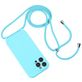 Mobigear Lanyard iPhone 14 Pro Coque avec cordon en Silicone - Bleu