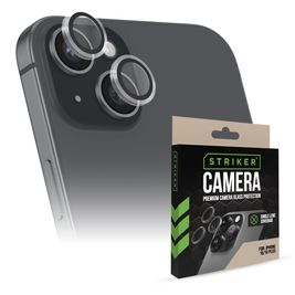 Striker Single Lens iPhone 15 Verre trempé Protection Objectif Caméra - Compatible Coque - Noir