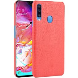 Mobigear Croco Coque Samsung Galaxy A20s Coque arrière Rigide - Rouge