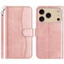 Mobigear S Line Housse iPhone 17 Pro Etui Porte-Monnaie - Rose doré