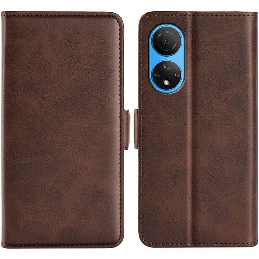 Mobigear Slim Magnet Housse HONOR X7 Etui Porte-Monnaie - Marron