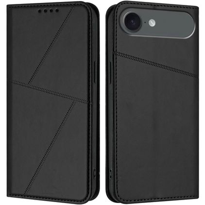 Mobigear Frosted Flip Housse iPhone Air Etui Porte-Monnaie - Noir