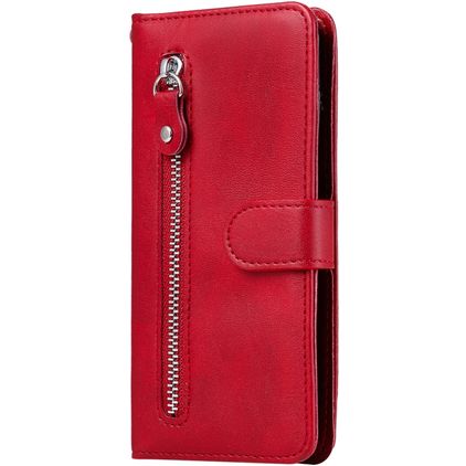 Mobigear Zipper Huawei P Smart (2020) Étui Portefeuille - Rouge