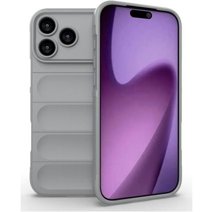 Mobigear Bumpy Coque iPhone 18 Pro Max Coque arrière en TPU Souple - Gris