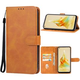 Mobigear Wallet Housse OPPO Reno 8T 4G Etui Porte-Monnaie - Marron