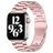 Mobigear Antwerp Bracelet Acier Apple Watch Fermeture boucle déployante - 49/46/45/44 mm - Rose