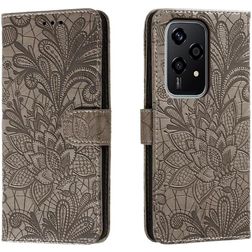 Mobigear Flowers Housse HONOR 200 Lite Etui Porte-Monnaie - Gris