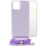 Mobilize Lanyard Gelly iPhone 13 Coque avec cordon en TPU Souple - Pastel Purple