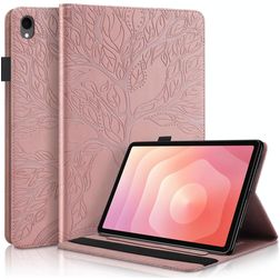 Mobigear Tree Coque Samsung Galaxy Tab S11 Etui + Porte-crayon - Rose doré