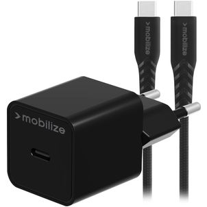 Mobilize - Simple USB-C Chargeur USB-C 1.2 mètres Power Delivery 30W - Noir