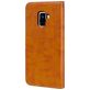 Mobigear Wallet Housse Samsung Galaxy A8 (2018) Etui Porte-Monnaie - Cognac