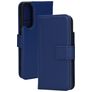 Mobiparts Wallet Housse Samsung Galaxy S25 Edge Etui en Cuir Véritable Porte-Monnaie - Bleu