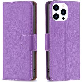 Mobigear Excellent Housse iPhone 16 Pro Max Etui Porte-Monnaie - Violet