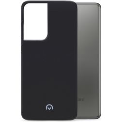 Mobilize Rubber Gelly Coque Samsung Galaxy S21 Ultra Coque arrière en TPU Souple - Matt Black