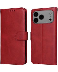 Mobigear Wallet iPhone 18 Pro Max Étui Portefeuille - Rouge
