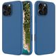 Mobigear Rubber Touch Coque iPhone 16 Pro Max Coque arrière en Silicone - Bleu