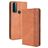 Mobigear Sensation Housse TCL 20 SE Etui Porte-Monnaie - Marron