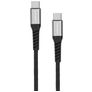 Mobiparts Woven Cable - Câble USB-C vers USB-C 1.5 mètres - Noir
