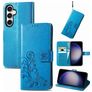 Mobigear Clover Samsung Galaxy S23 FE Étui Portefeuille - Bleu