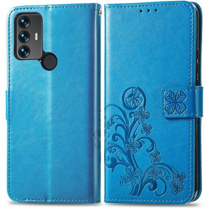 Mobigear Clover Housse TCL 30 SE Etui Porte-Monnaie - Bleu