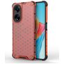 Mobigear Honeycomb OPPO A98 Plastique rigide Coque arrière Antichoc - Rouge
